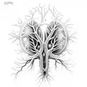 neuron synapse brain tattoo design idea