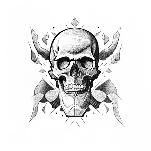 Skull tattoo design idea