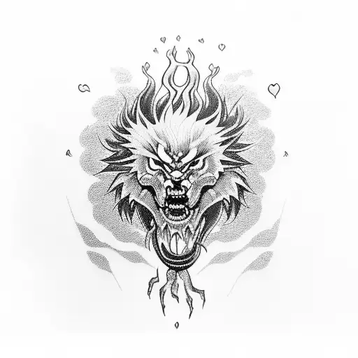 set your heart a blaze kyojuro rengoku tattoo design idea