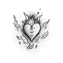 set your heart ablaze  tattoo design idea