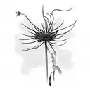 red spider lily with quote in japanese set your heart ablaze  tattoo design idea