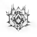 linkin park logo and lyrics tattoo design idea