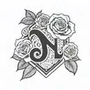 rose, Aries, bricks, area code, NJ,  tattoo design idea