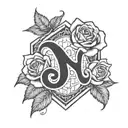 rose, Aries, bricks, area code, NJ,  tattoo design idea