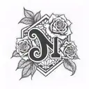 rose, Aries, bricks, area code, NJ,  tattoo design idea