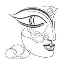 Buddhas eyes tattoo design idea