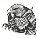 eagle spreading its wings tattoo design idea