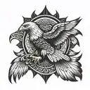 eagle spreading its wings tattoo design idea