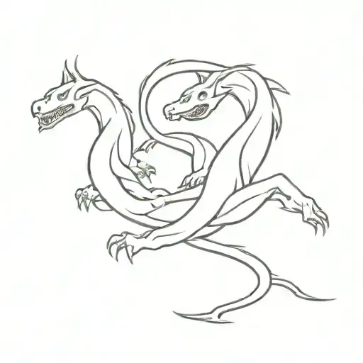 avatar the last airbender dancing dragons tattoo design idea