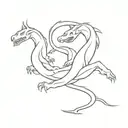 avatar the last airbender dancing dragons tattoo design idea