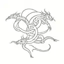 avatar the last airbender dancing dragons tattoo design idea