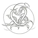 avatar the last airbender dancing dragons tattoo design idea