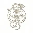 avatar the last airbender dancing dragons tattoo design idea