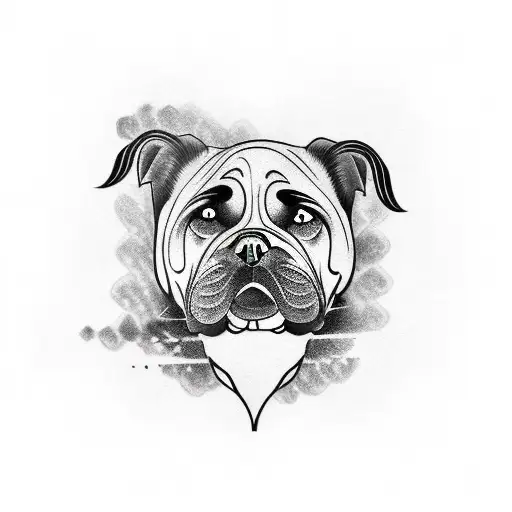 Japanese inked style tattoo , shoulder to wrist sleeve design featuring a Japanese style female cane Corso dog with crop tattoo design idea