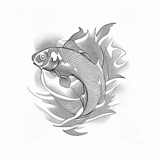 pez koi tattoo design idea