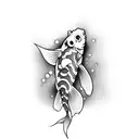 pez koi tattoo design idea