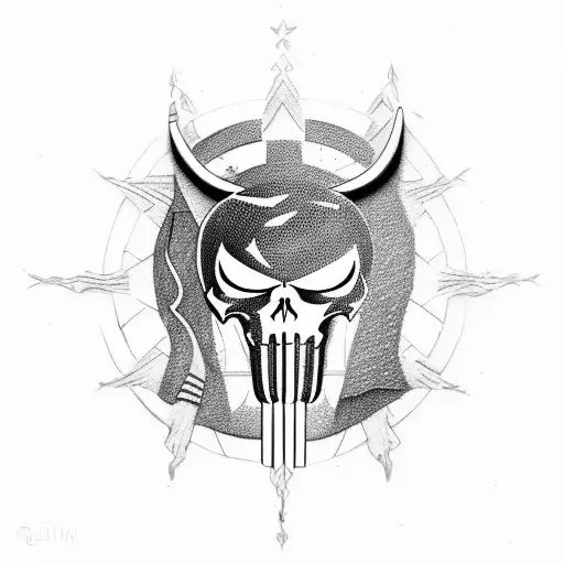 wwg1wga  punisher qanon tattoo design idea