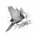 blackbird singing in the dead of night take these broken wings and learn to fly tattoo design idea