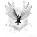 blackbird singing in the dead of night take these broken wings and learn to fly tattoo design idea