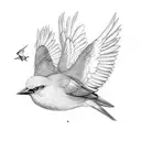 blackbird singing in the dead of night take these broken wings and learn to fly tattoo design idea