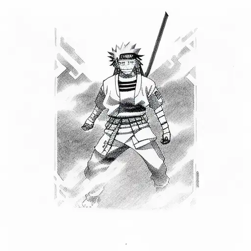 Pain from naruto, tattoo design idea