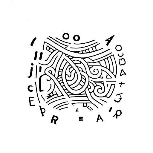 A alphabet with simple semicolon tattoo design idea