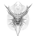 drakon and fire tattoo design idea