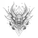 drakon and fire tattoo design idea