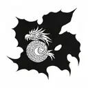 Ouroboros dragon on elbow tattoo design idea