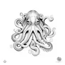 octopus and turtle tattoo design idea