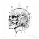 Bluprint view of porsche tattoo design idea