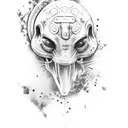 Bluprint view of porsche tattoo design idea