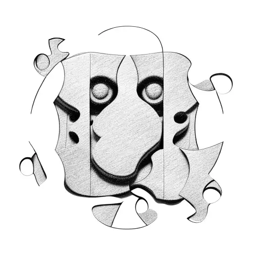 puzzle piece emoji  tattoo design idea
