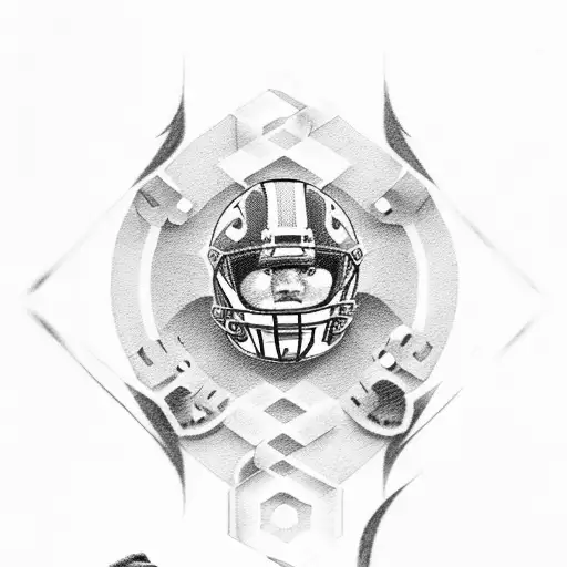 quarterback number 8 tattoo design idea