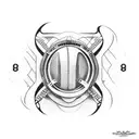 quarterback number 8 tattoo design idea