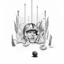 quarterback number 8 tattoo design idea