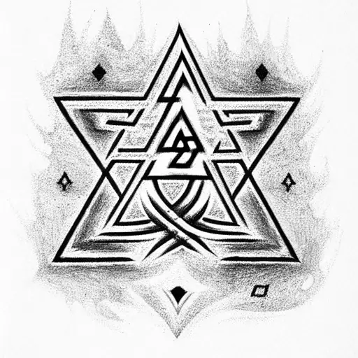 Valknut Symbol tattoo design idea