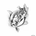Koi Fish tattoo design idea
