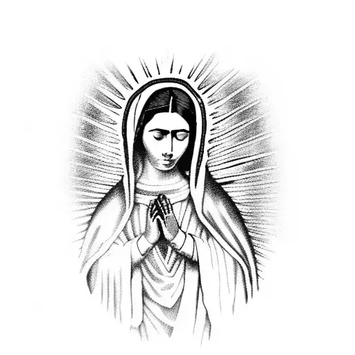 virgen de guadalupe tattoo design idea