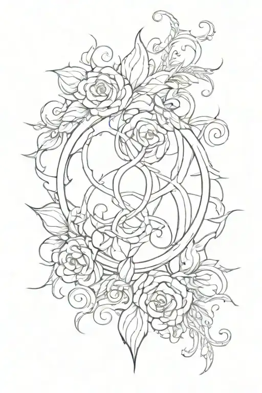 unconditional love symbol tattoo design idea