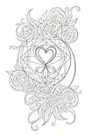 unconditional love symbol tattoo design idea