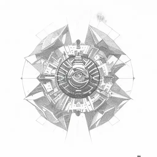 game destiny solar sistem with the great machine tattoo design idea