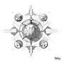 game destiny solar sistem with the great machine tattoo design idea