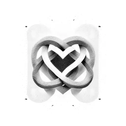A minimalist design of the number 9 intertwined with a heart symbolizing love tattoo design idea