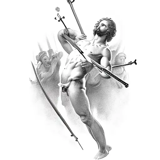 st. sebastian  tattoo design idea