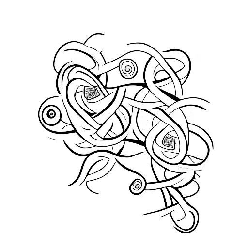 A minimalist tattoo of a stethoscope entwined with a vine of flowers tattoo design idea
