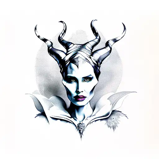 maleficent  tattoo design idea