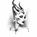 maleficent  tattoo design idea