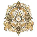 holy trinity symbol tattoo design idea