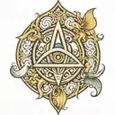 holy trinity symbol tattoo design idea